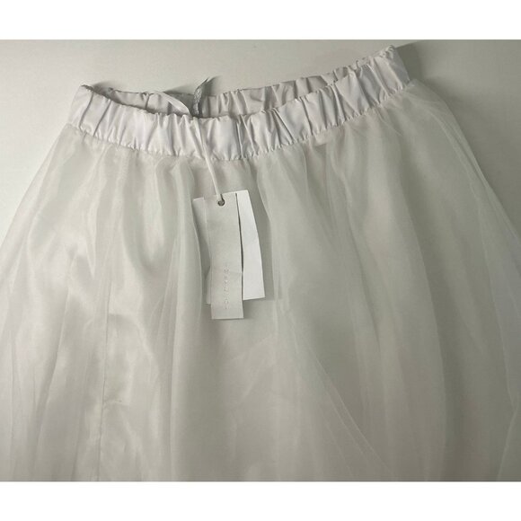 Imperial High waist elastic Tulle Mesh Midi Pleated Tutu Skirt Size Small - Picture 11 of 13